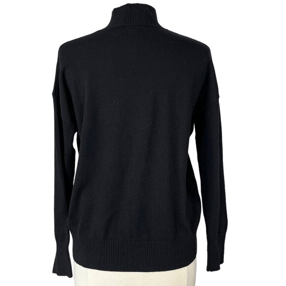 Collection Cezele Labeye Mock Turtle Neck Sweater Womens Small Black New - Picture 2 of 7